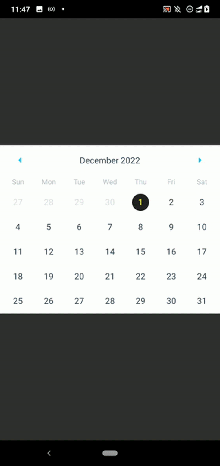 Implementing Date Selection Feature