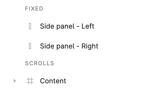 The Fixed and Scrolls Options in the Layers Panel