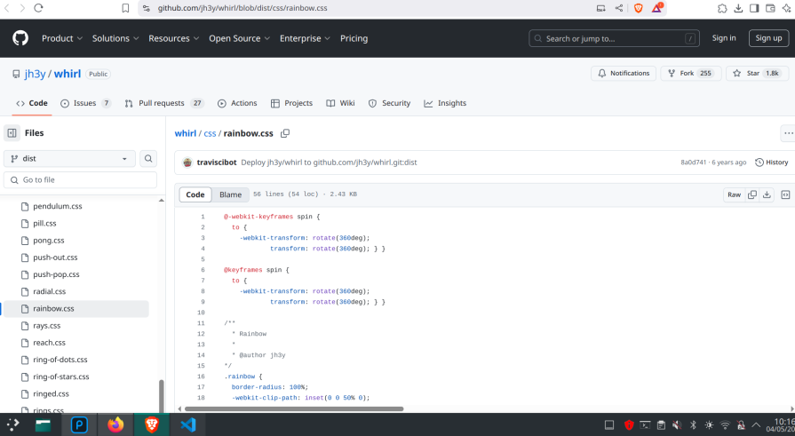 github code for whirl