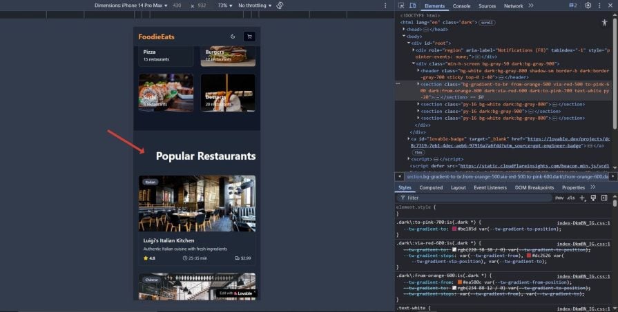 Design struggling responsiveness on mobile