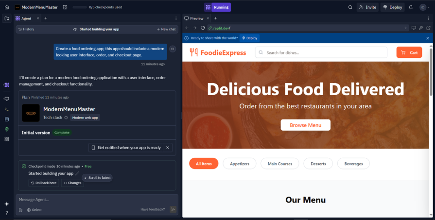 Replit UI Preview