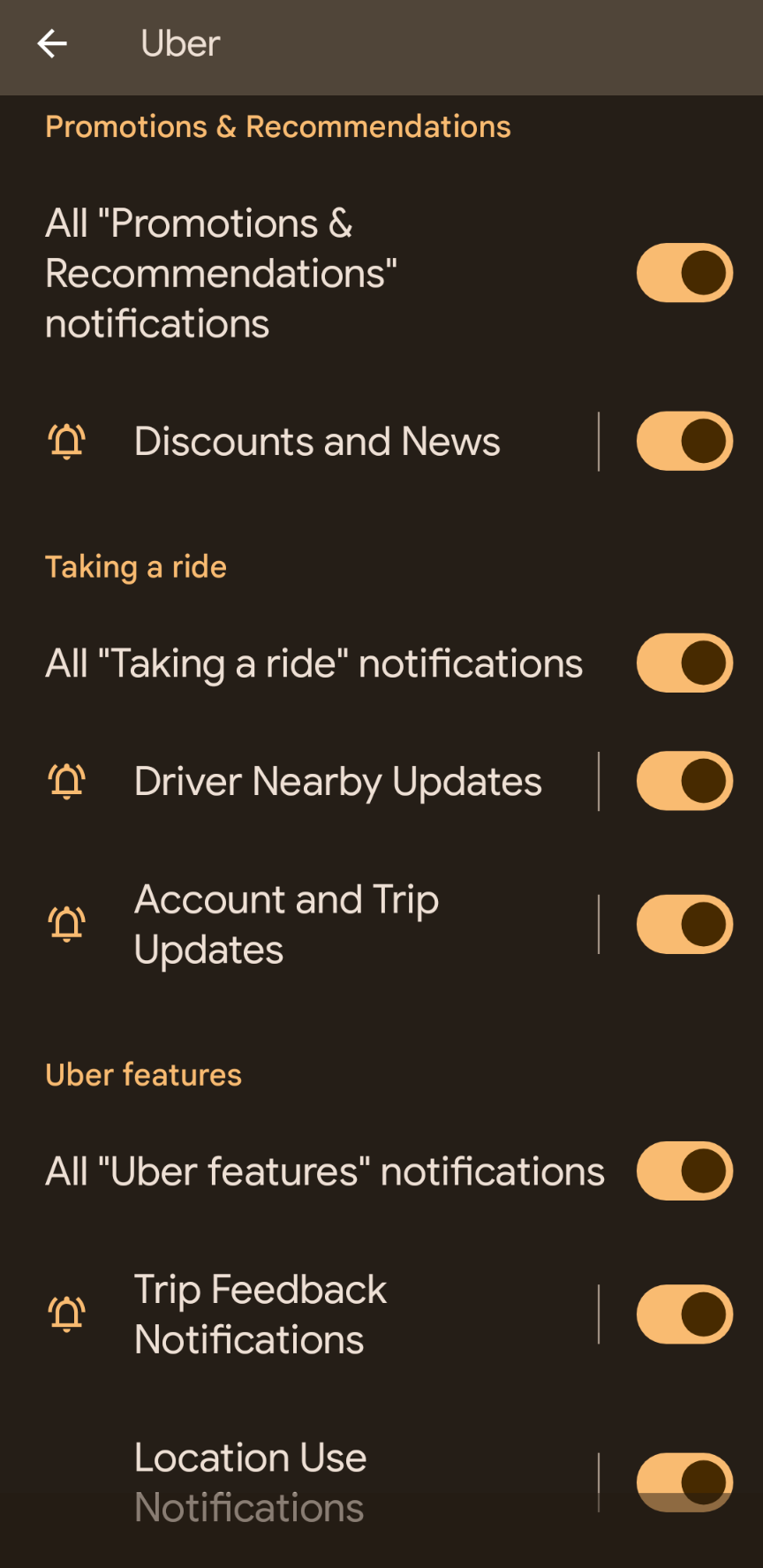 Uber Push Notification