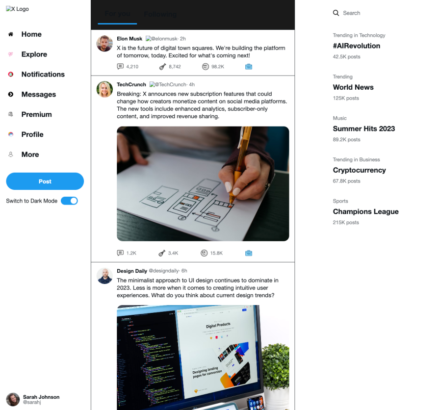 Qwen Recreate X Light Mode