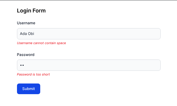 Custom Error Messages
