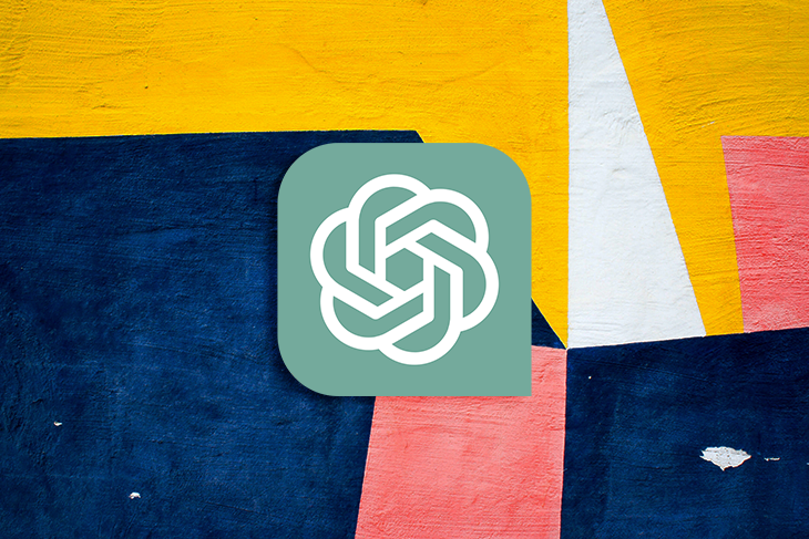ChatGPT Logo Over Color-Blocked Background