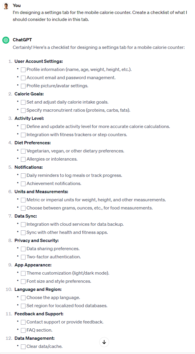 Preparing Meaningful Checklists with ChatGPT