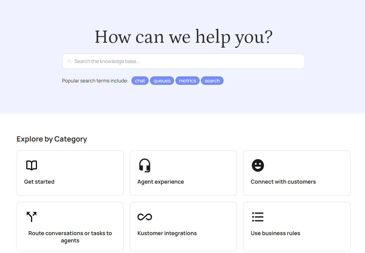 Kustomer Support Services Examples