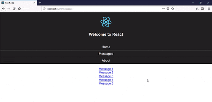 React Router DOM nested routes
