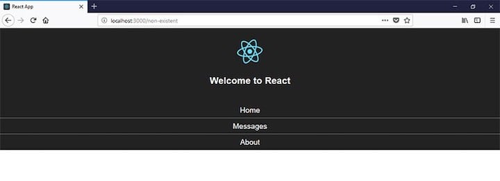 React Router DOM: Routes Example (Nonexistent Path)
