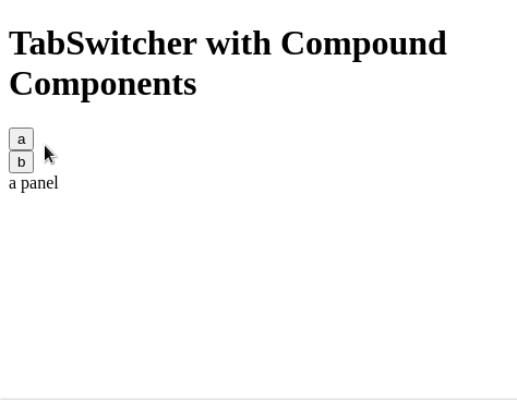 final demo of the tabswitcher compound component