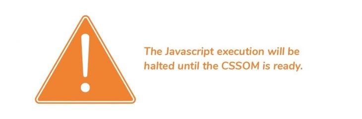 JavaScript Execution Will Be Halted Until The CSSOM Is Ready
