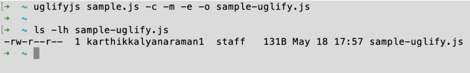 Uglified Code With Enclose Option