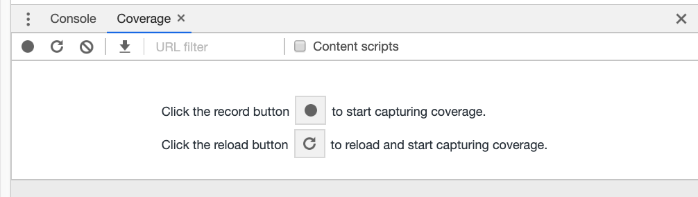 Coverage Capturing Options In DevTools