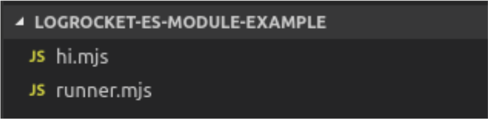 ESM ES modules node project example