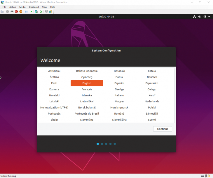 Ubuntu system configuration wizard