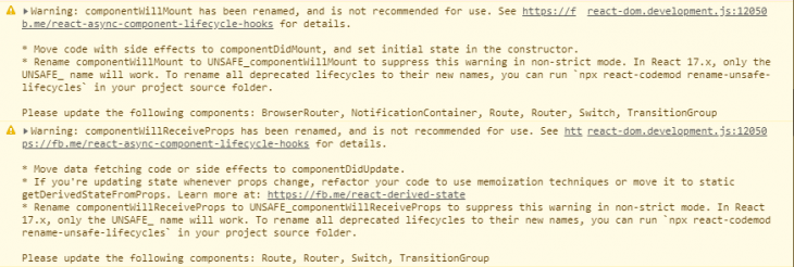 Unsafe Method Prefix Warning In Console