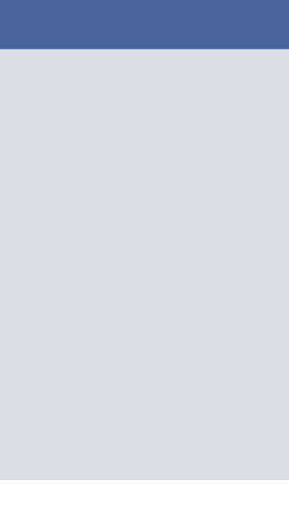 A Blank Facebook Page That Shows Without A Skeleton UI, There Is Only a Blue Header With A Blank Grey Page Below It