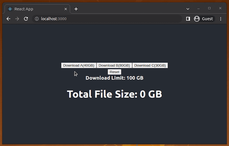 File Download Info Notification