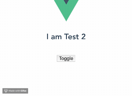 A gif demonstrating how to toggle between two components