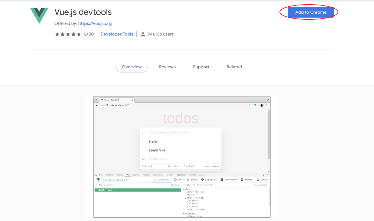 vue js devtools for chrome