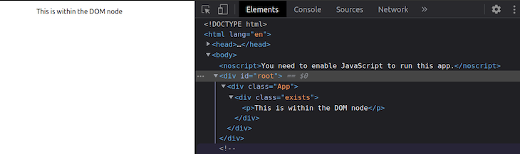 React Portal Elements With DOM