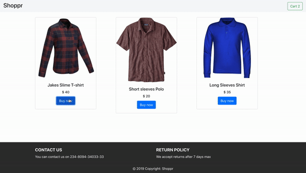 shirts on an ecommerce site