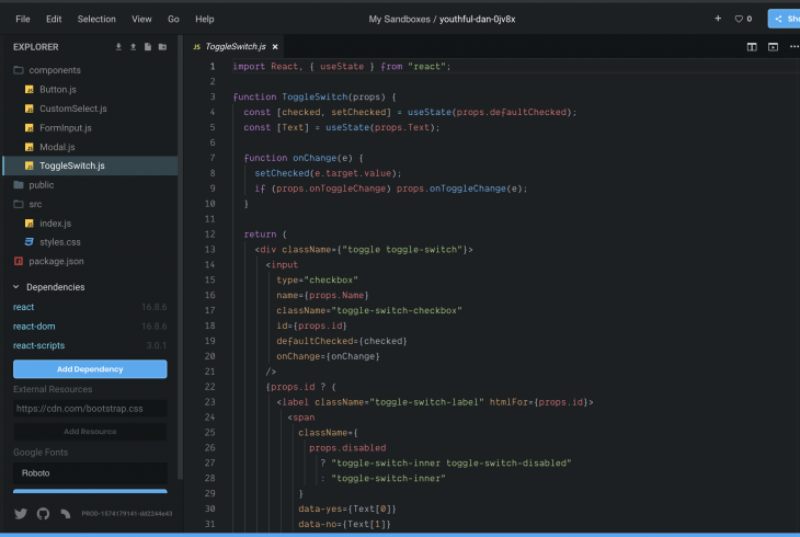 toggle switch js