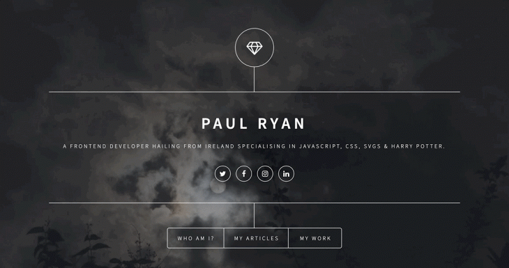 Keyboard Navigation on Paul Ryan Codes Website