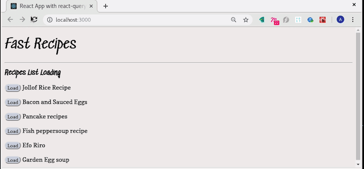 React Suspense Rendering Loading State