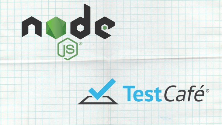 An image of the Node.js logo and the testcafe logo.