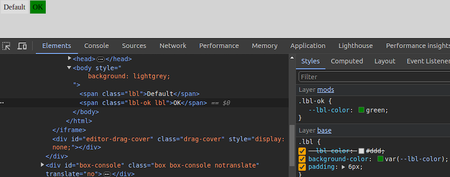 Screenshot Of Chrome Devtools Showing How Cascade Rules Affect Css Variables