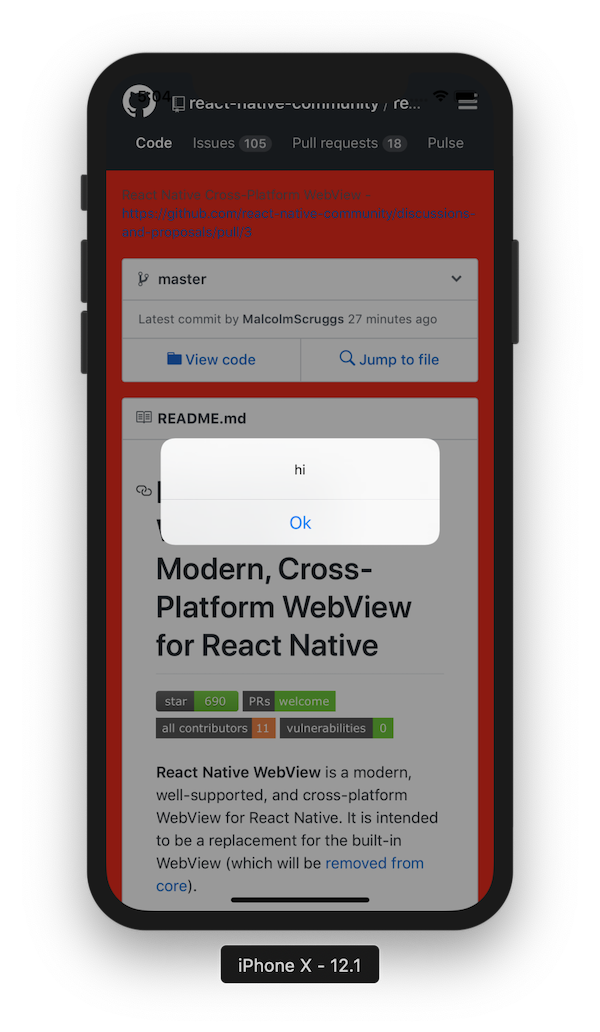 React Native WebView injectedJavaScript Prop In Action