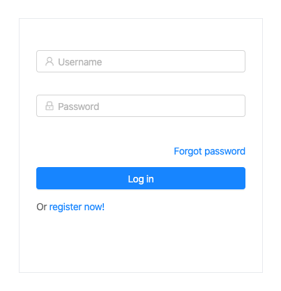 Our App's Login Container