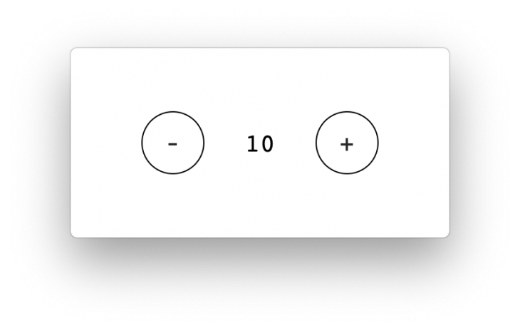 The basic React counter app.