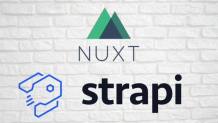 An image of the Nuxt and Strapi logos.