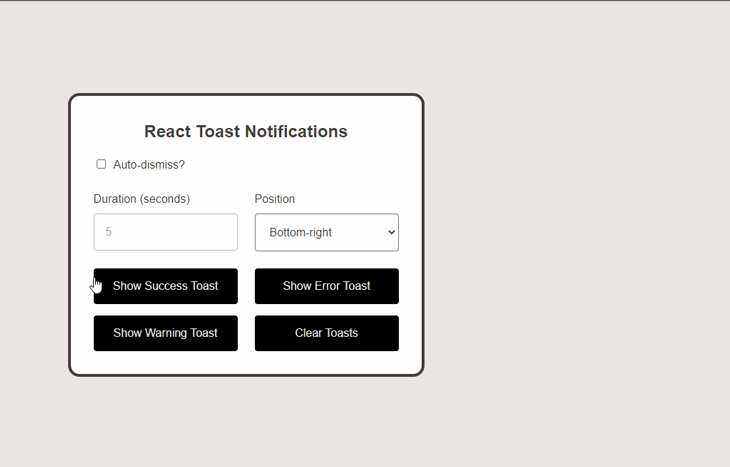 Completed Toast Notifications With Buttons And An Auto-Delete Feature