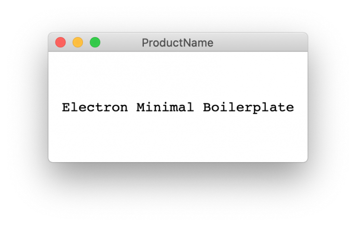 An Image Of The Electron Minimal Boilerplate Product