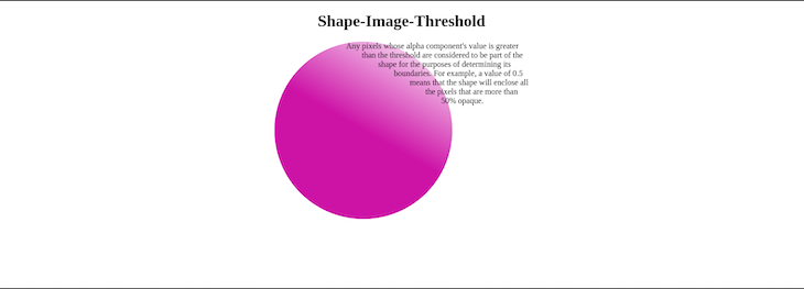 Text Aligned With The Shape-Image-Threshold CSS Property