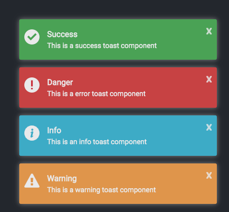 Toast Components After Adding Objects to the Array