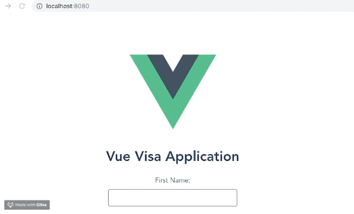 Visa Application Form Built With Vue.js