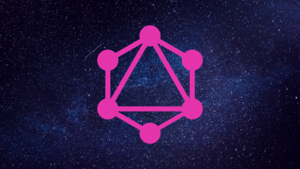 The GraphQL logo set against a space background.