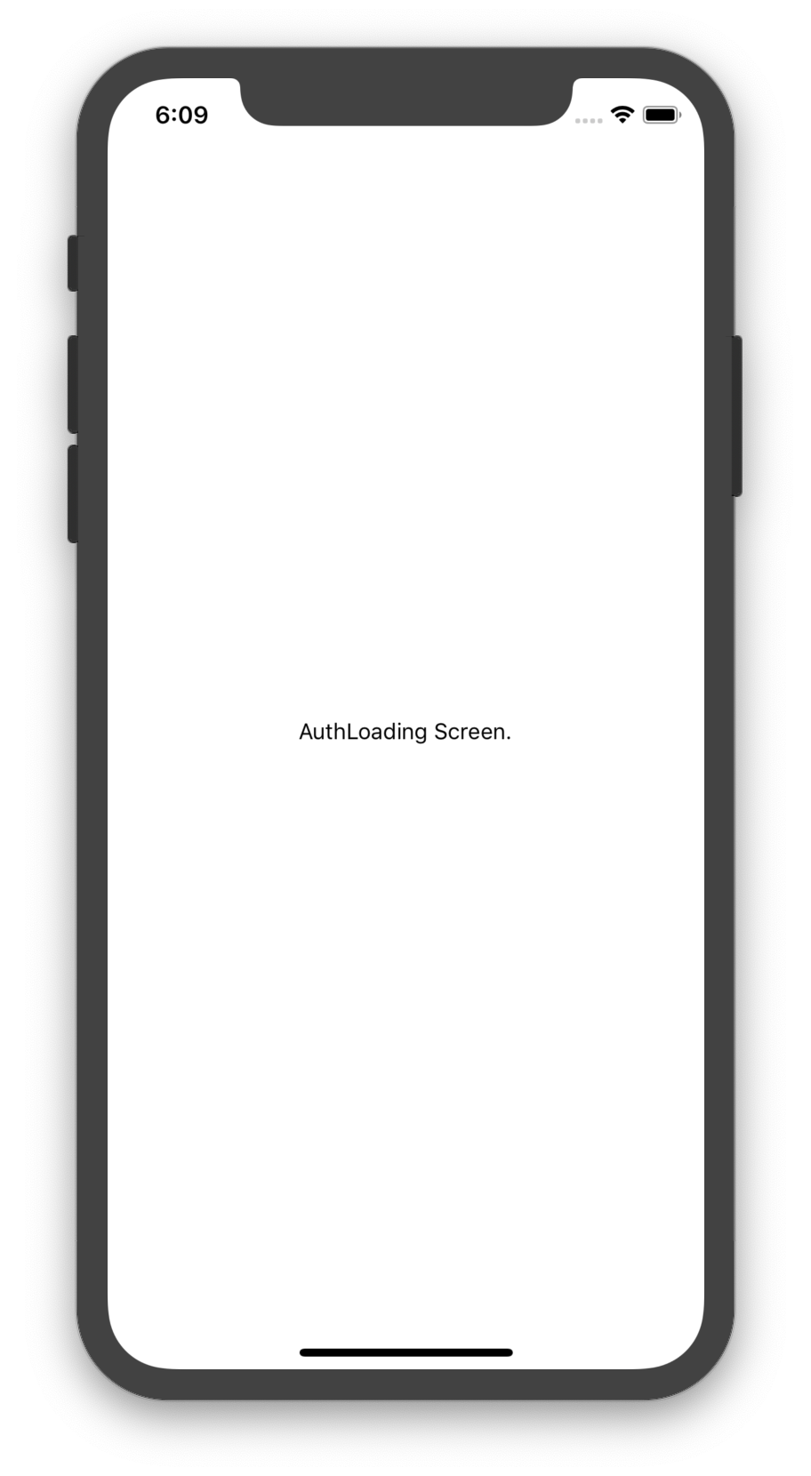 Auth loading screen in react native app
