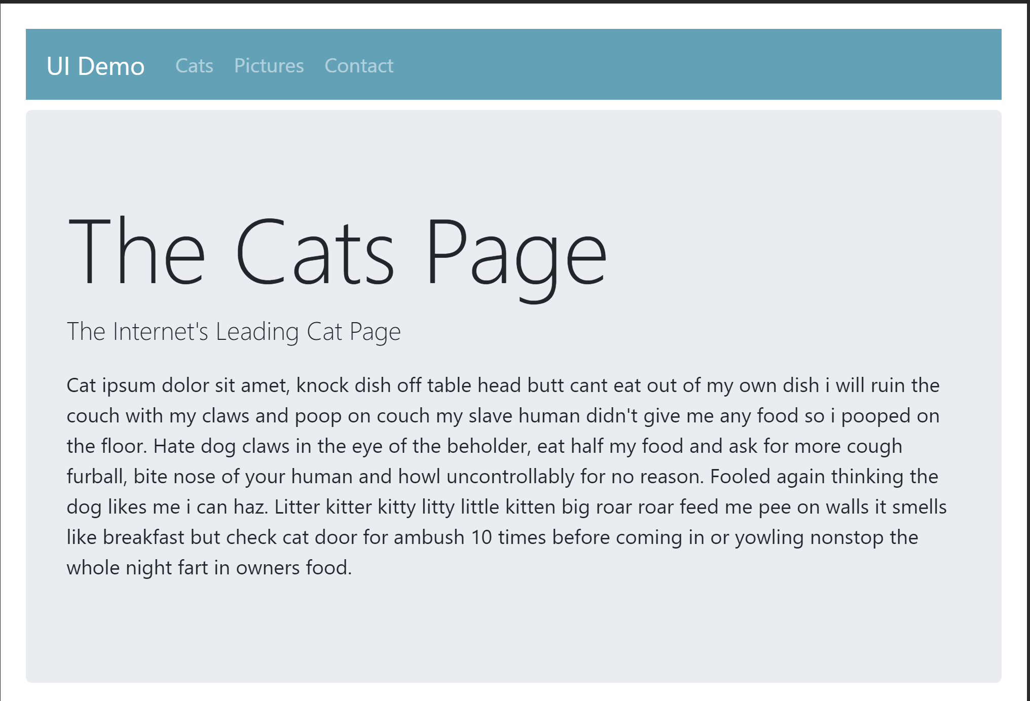 Bootstrap Vue cat homepage