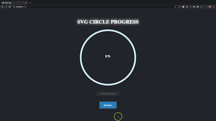 Circular Progress Component With Random Button Functionality
