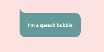 Scooped Corner Stylized as a Speech Bubble