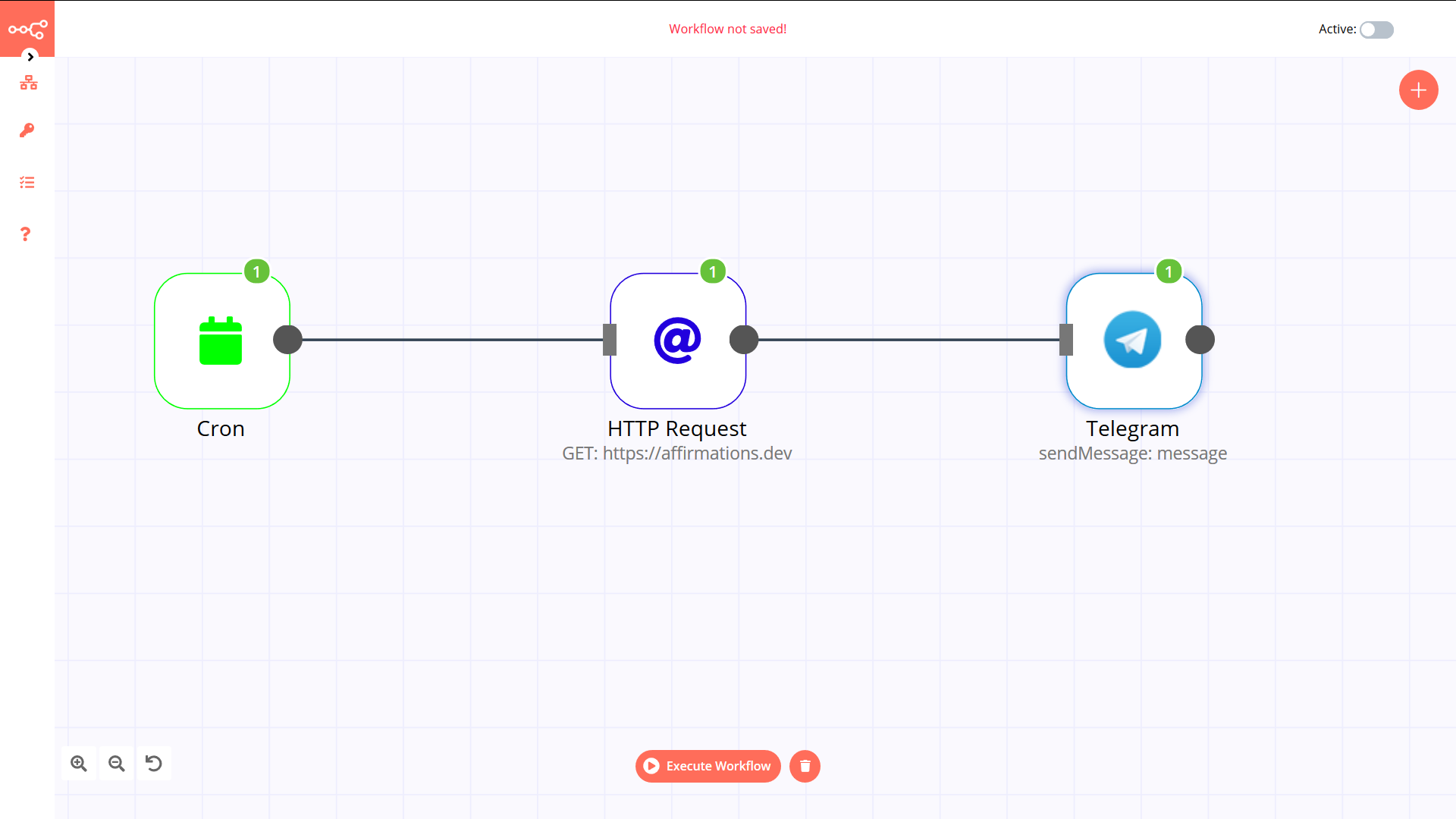 The final step to initiating our workflow. 