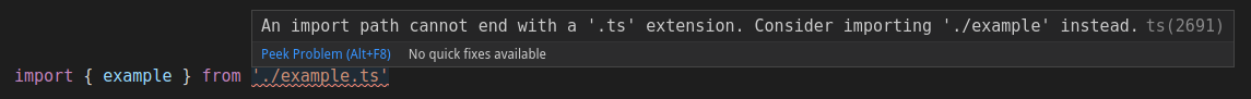TypeScript Extension Problem