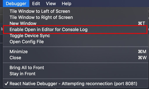 enable open in editor