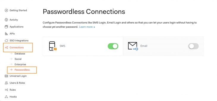 enable sms connection