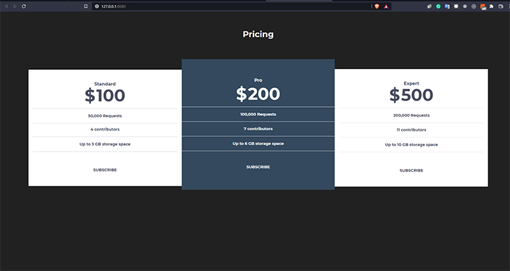 Our final pricing component